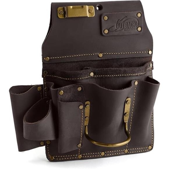 Tools Leather Tool Pouch for Pro Drywall Contractor, Oil Tanned Leather Tool - Picture 7 of 7